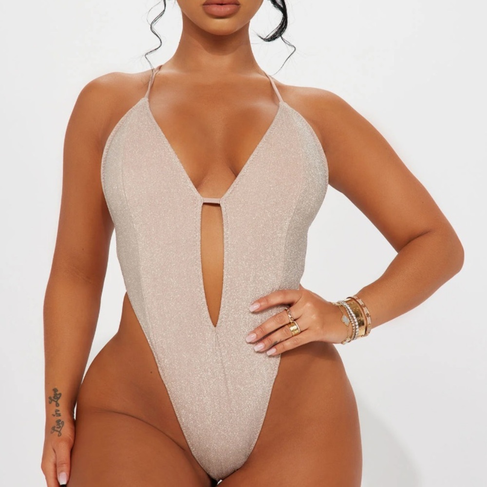 One piece gold swimsuit-brand new- never worn